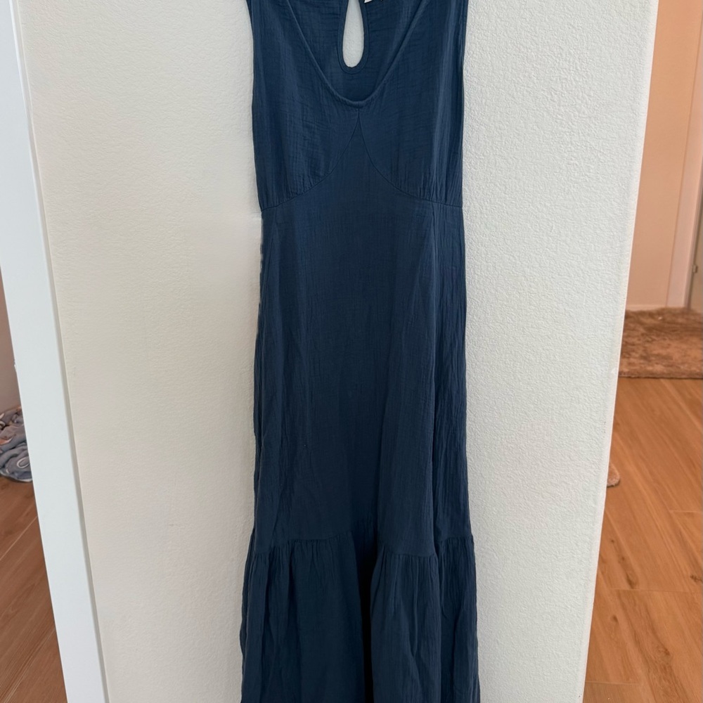 Pact Deep Blue Sleeveless Maxi Dress